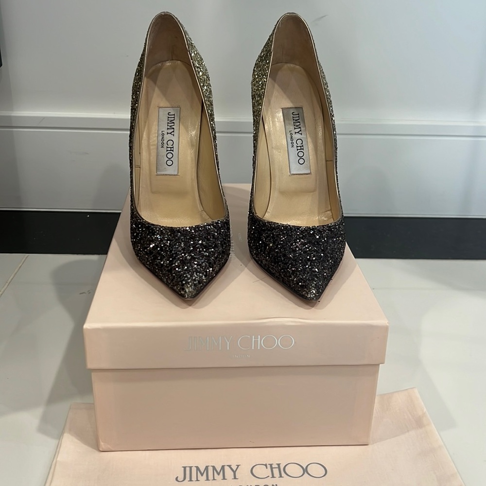 Jimmy Choo Anouk Glitter Pumps